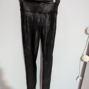 SPANX Shiny Black Leggings